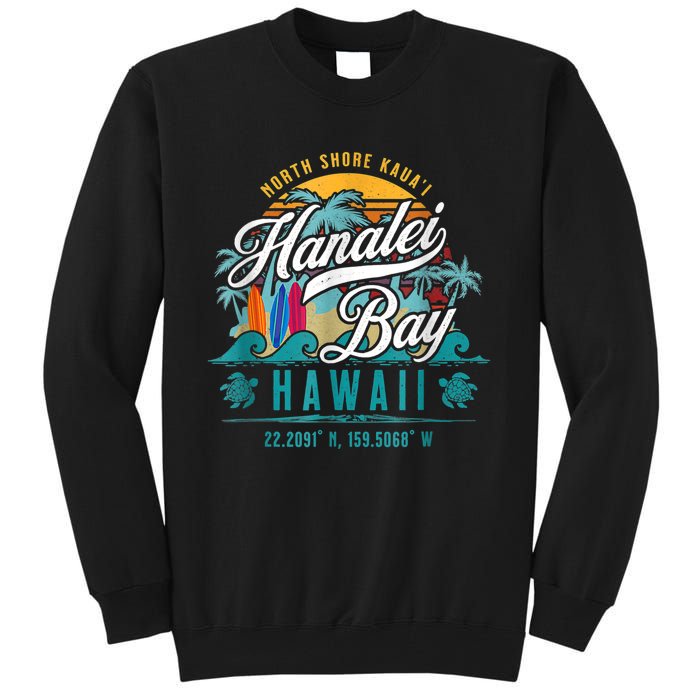 Hanalei Bay North Shore Kauai Hawaii Tall Sweatshirt