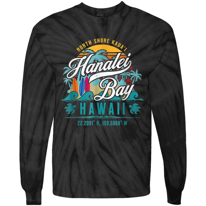 Hanalei Bay North Shore Kauai Hawaii Tie-Dye Long Sleeve Shirt