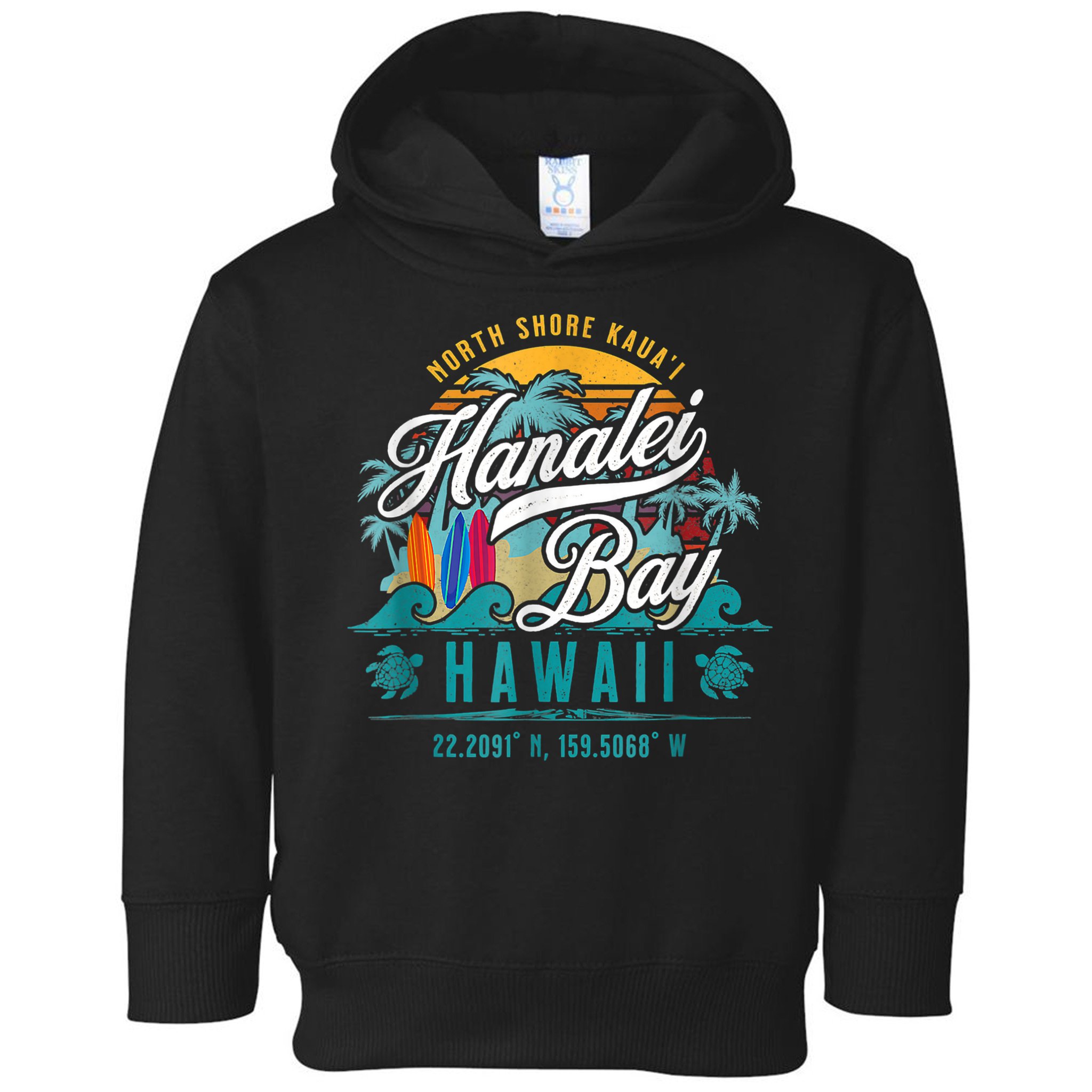 Hanalei Bay North Shore Kauai Hawaii Toddler Hoodie