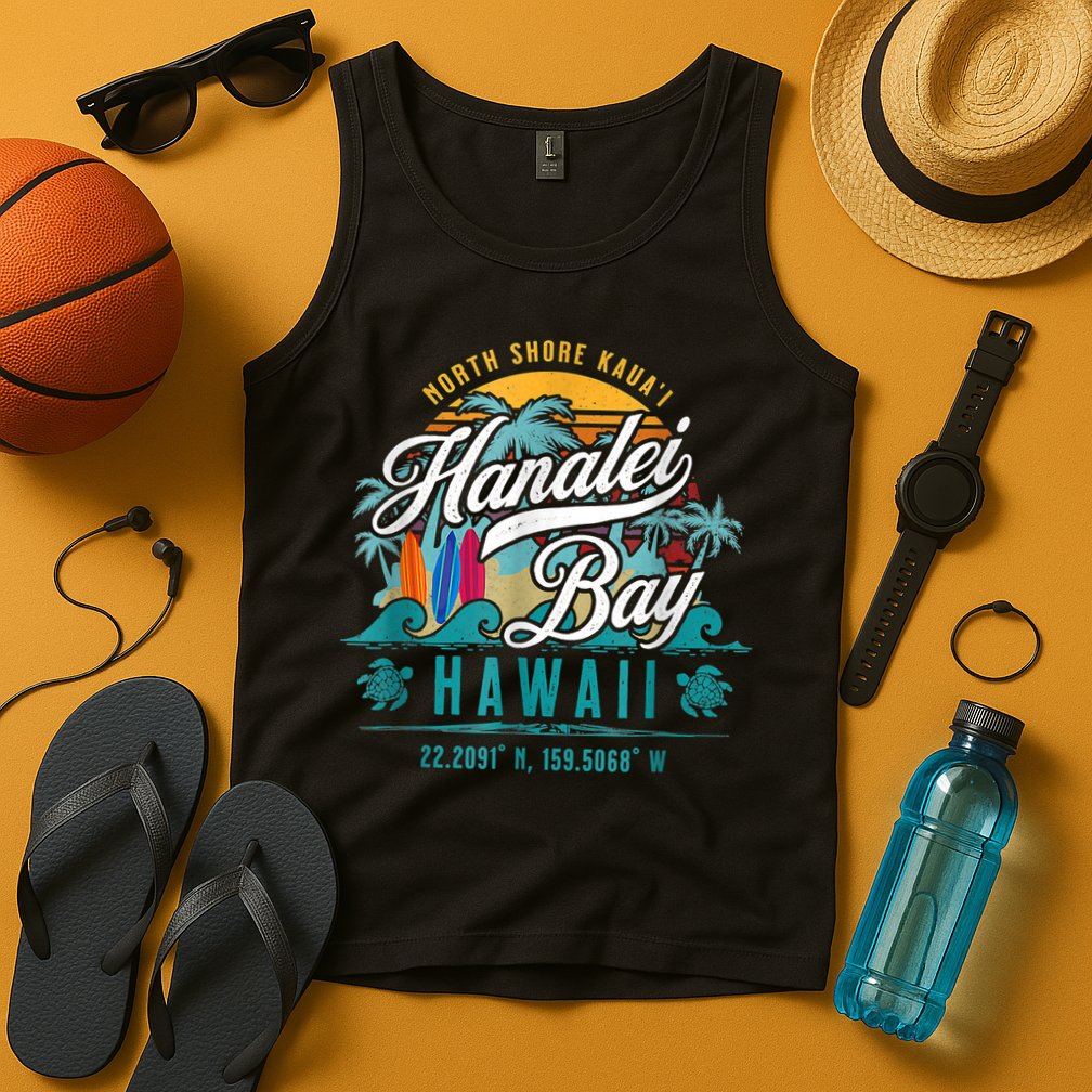 Hanalei Bay North Shore Kauai Hawaii Tank Top