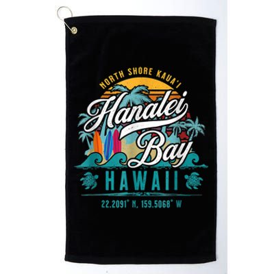 Hanalei Bay North Shore Kauai Hawaii Platinum Collection Golf Towel