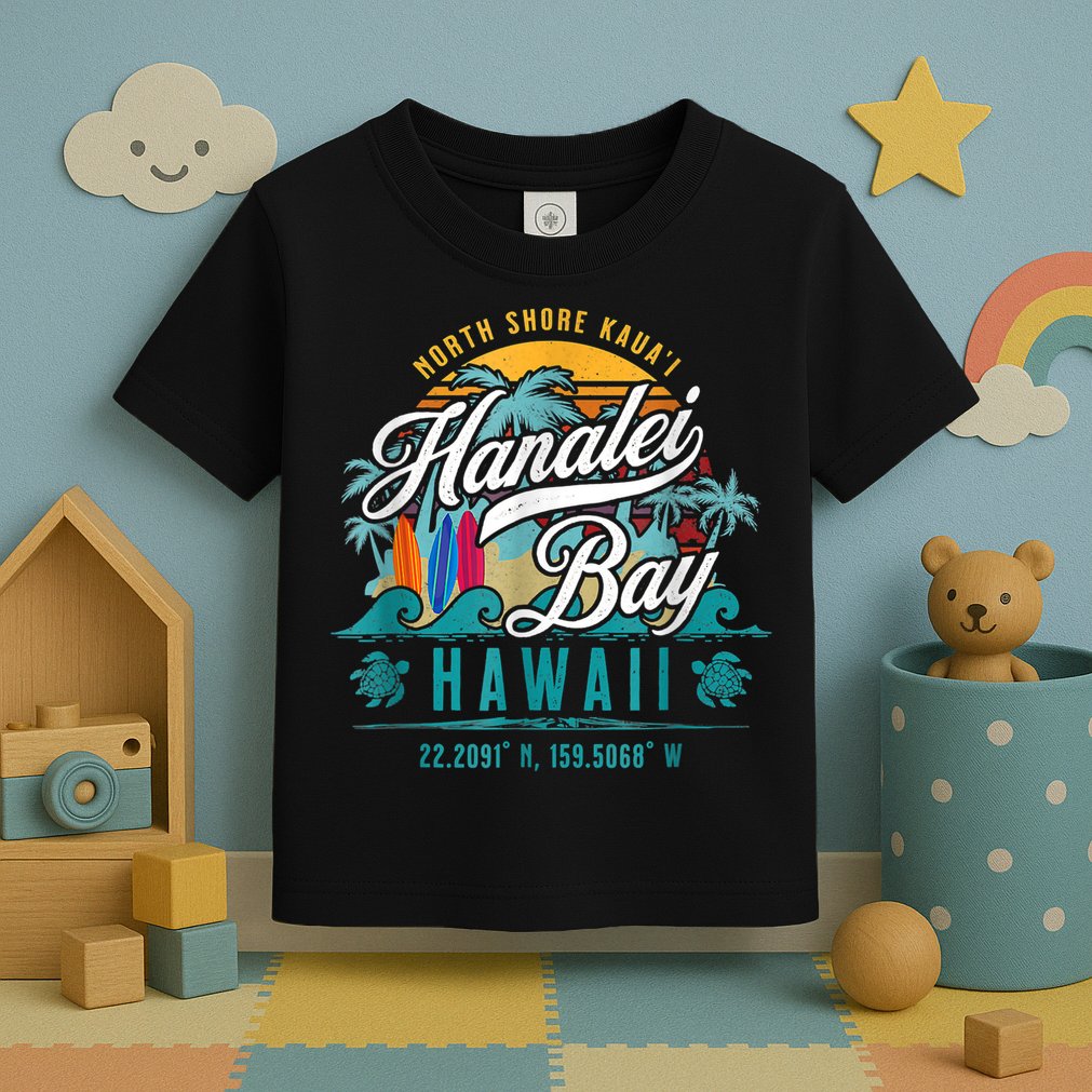 Hanalei Bay North Shore Kauai Hawaii Toddler T-Shirt