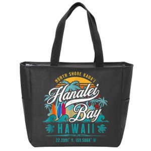 Hanalei Bay North Shore Kauai Hawaii Zip Tote Bag