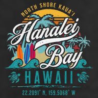 Hanalei Bay North Shore Kauai Hawaii Retro Sun Surf Fishing Hat