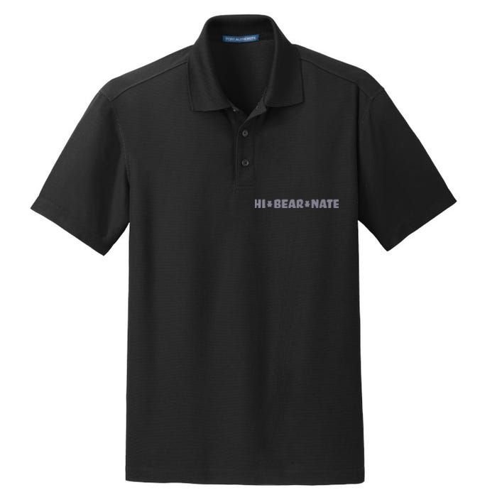 Hi Bear Nate Funny Hi Bear Nate Dry Zone Grid Polo