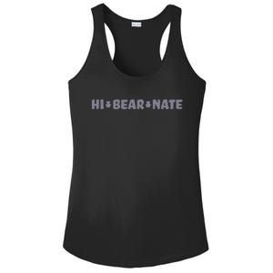 Hi Bear Nate Funny Hi Bear Nate Ladies PosiCharge Competitor Racerback Tank