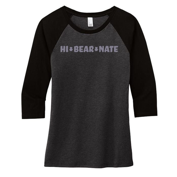 Hi Bear Nate Funny Hi Bear Nate Women's Tri-Blend 3/4-Sleeve Raglan Shirt