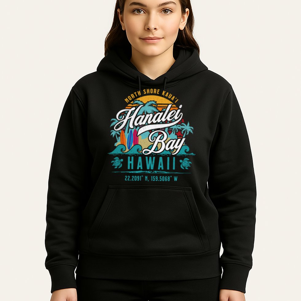 Hanalei Bay North Shore Kauai Hawaii Hoodie