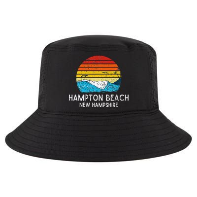 Hampton Beach NH Vintage Beach Ocean Family Vacation Cool Comfort Performance Bucket Hat