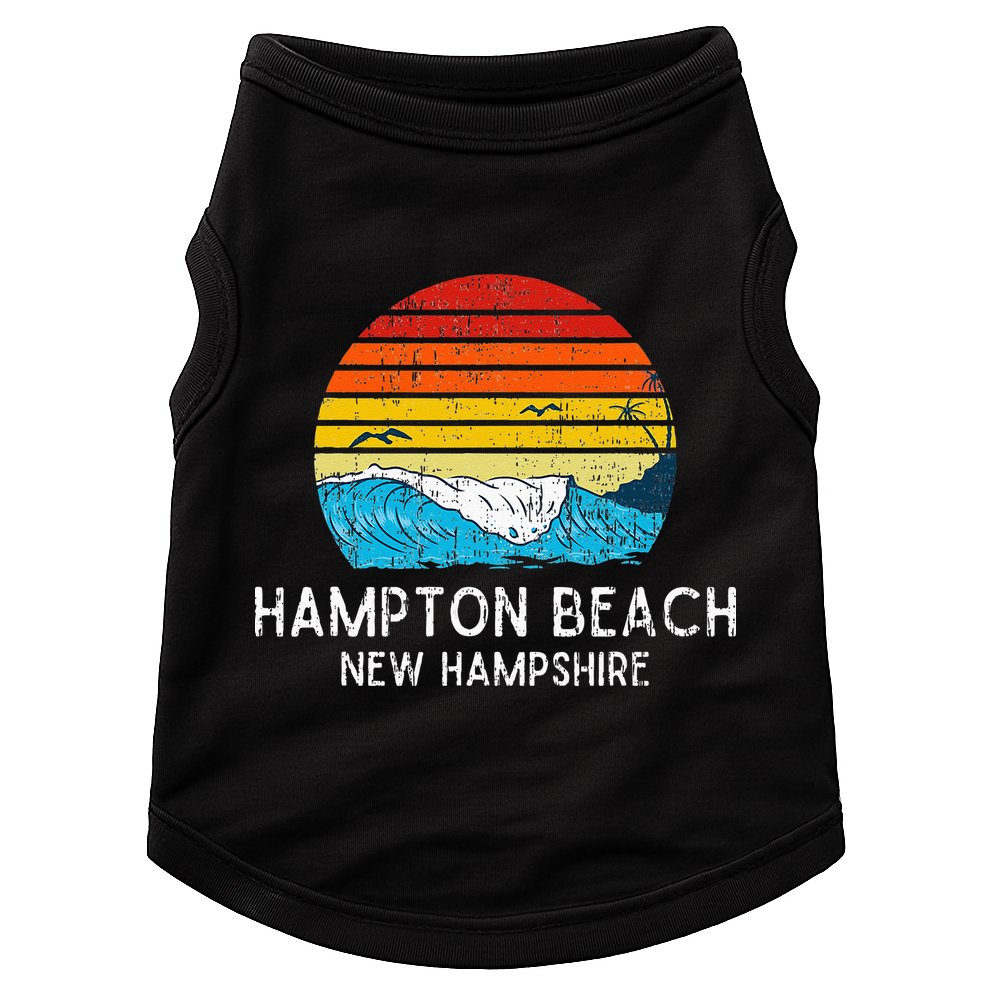 Hampton Beach NH Vintage Beach Ocean Family Vacation Doggie Tank