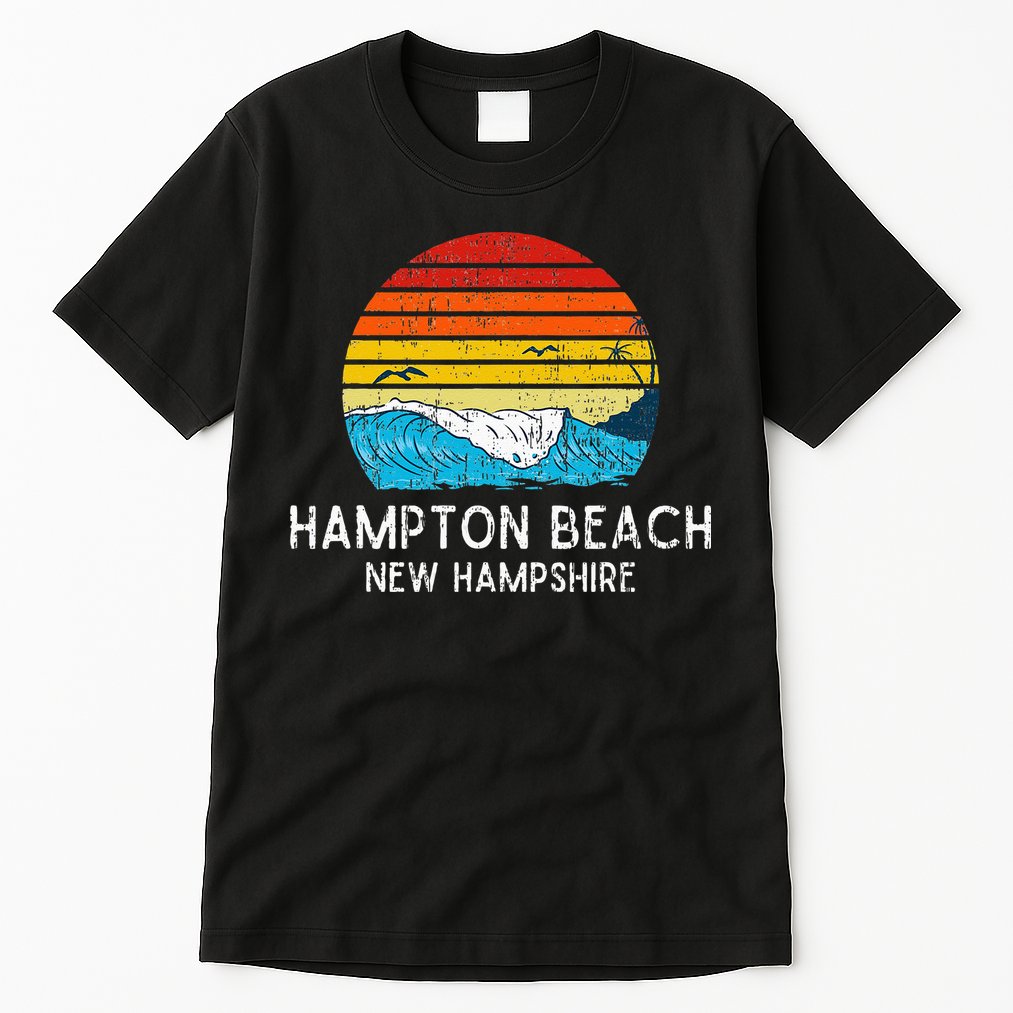 Hampton Beach NH Vintage Beach Ocean Family Vacation Tall T-Shirt