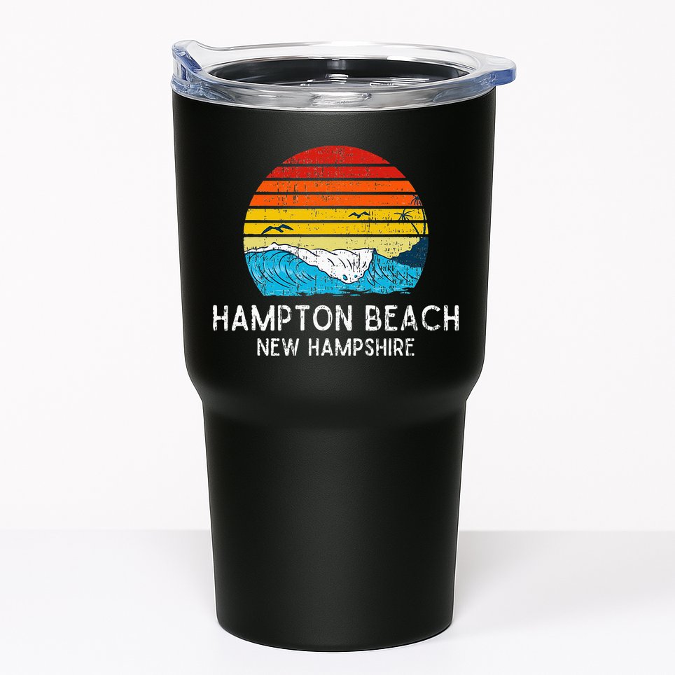 Hampton Beach NH Vintage Beach Ocean Family Vacation Tumbler