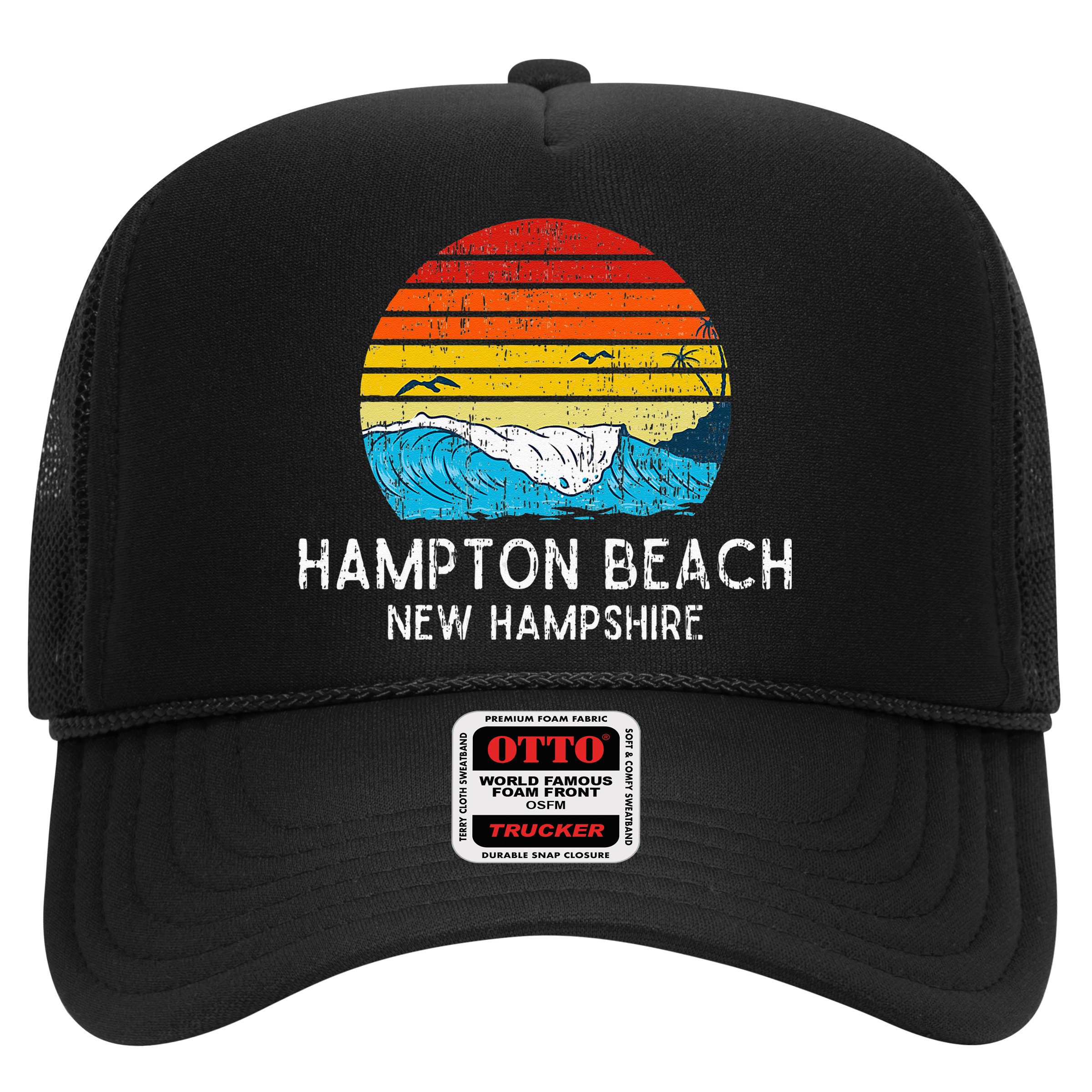 Hampton Beach NH Vintage Beach Ocean Family Vacation Hat