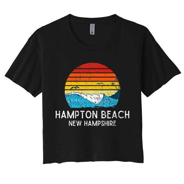 Hampton Beach NH Vintage Beach Ocean Family Vacation Crop Top