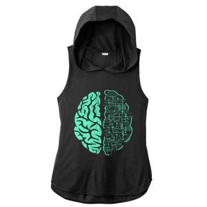 Hu Brain Neuroscience Gift Anatomy Class Student Teacher Gift Ladies PosiCharge Tri-Blend Wicking Draft Hoodie Tank