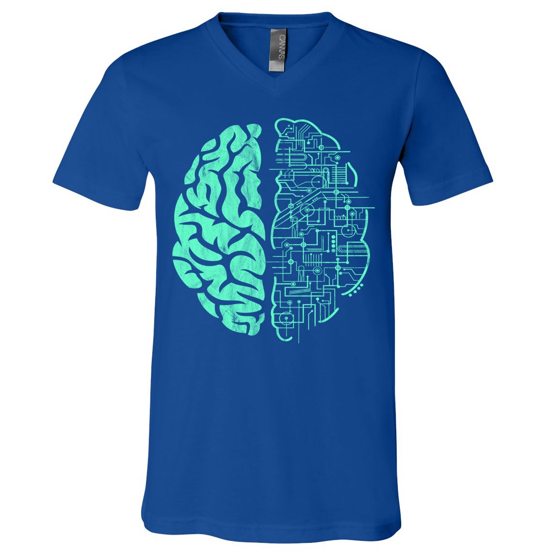 Hu Brain Neuroscience Gift Anatomy Class Student Teacher Gift V-Neck T-Shirt