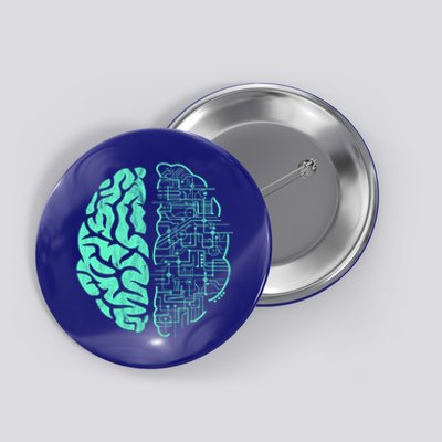 Hu Brain Neuroscience Gift Anatomy Class Student Teacher Gift Button