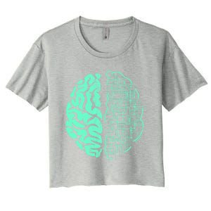 Hu Brain Neuroscience Gift Anatomy Class Student Teacher Gift Women's Crop Top Tee