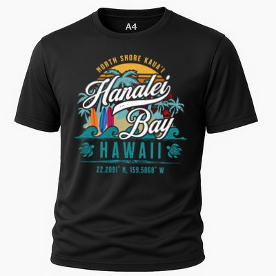 Hanalei Bay North Shore Kauai Hawaii Retro Sun Surf Fishing Meaningful Gift Performance Shirt