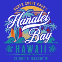 Hanalei Bay North Shore Kauai Hawaii Retro Sun Surf Fishing Meaningful Gift Tank Top