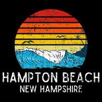 Hampton Beach NH Vintage Beach Ocean Family Vacation Long Sleeve Shirt