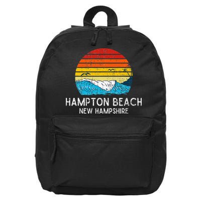 Hampton Beach NH Vintage Beach Ocean Family Vacation 16 in Basic Backpack
