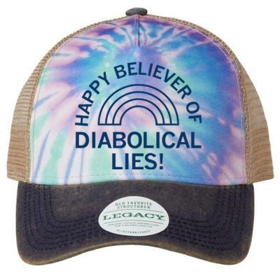 Happy Believer Of Diabolical Lies Legacy Tie Dye Trucker Hat