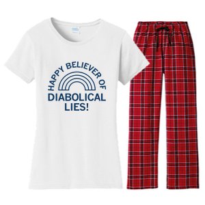 Happy Believer Of Diabolical Lies Women's Flannel Pajama Set