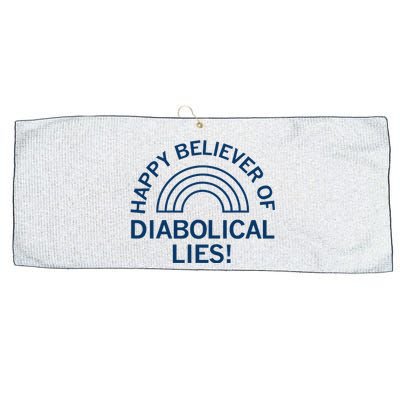 Happy Believer Of Diabolical Lies Large Microfiber Waffle Golf Towel