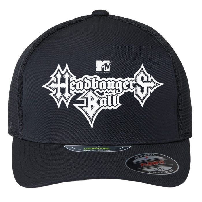 Headbangers Ball Outline Logo Flexfit Unipanel Trucker Cap