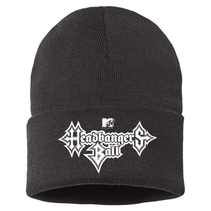 Headbangers Ball Outline Logo Sustainable Knit Beanie