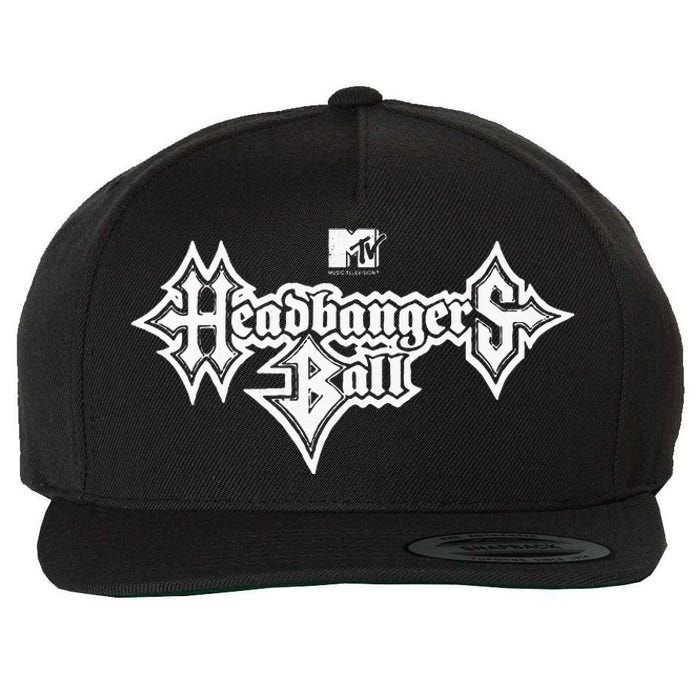 Headbangers Ball Outline Logo Wool Snapback Cap