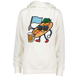 Hotdog Bavarian Octoberfest German Oktoberfest Womens Funnel Neck Pullover Hood