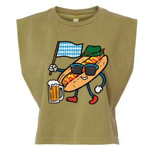 Hotdog Bavarian Octoberfest German Oktoberfest Garment-Dyed Women's Muscle Tee