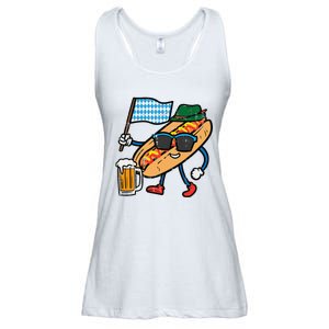 Hotdog Bavarian Octoberfest German Oktoberfest Ladies Essential Flowy Tank