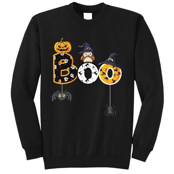 Halloween Boo Owl With Witch Hat Spiders Boy Girls Kids Sweatshirt