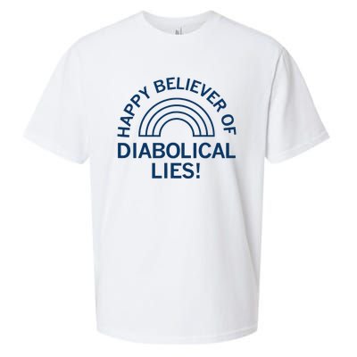 Happy Believer Of Diabolical Lies Sueded Cloud Jersey T-Shirt