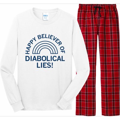 Happy Believer Of Diabolical Lies Long Sleeve Pajama Set