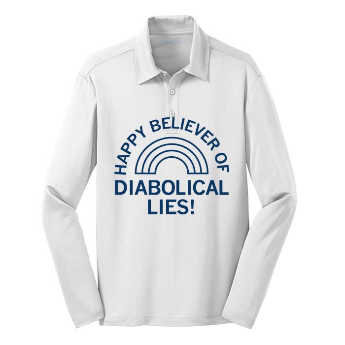 Happy Believer Of Diabolical Lies Silk Touch Performance Long Sleeve Polo