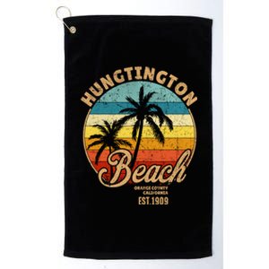 Huntington Beach Orange County California Design For Surfers Cute Gift Platinum Collection Golf Towel