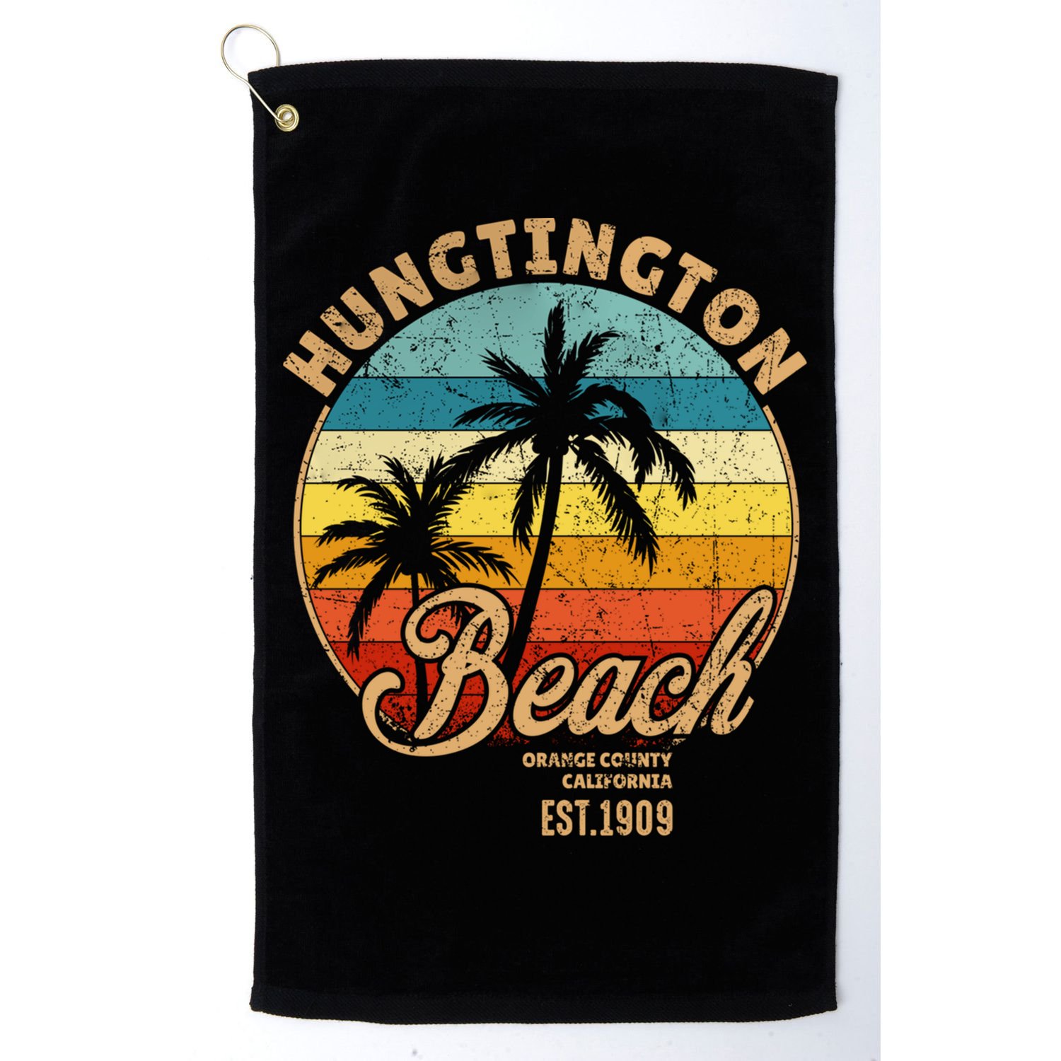 Huntington Beach Orange County California Design For Surfers Cute Gift Golf Towel