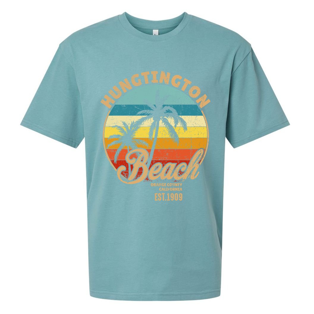 Huntington Beach Orange County California Design For Surfers Cute Gift Sueded Cloud Jersey T-Shirt