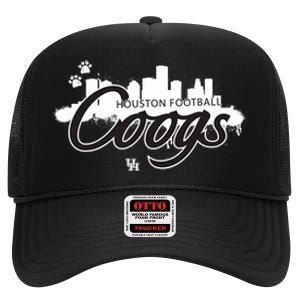 Houston Black Out Skyline High Crown Mesh Back Trucker Hat