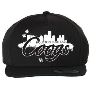 Houston Black Out Skyline Wool Snapback Cap