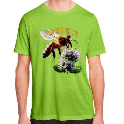 Honey Bee On Mint. Protect! Adult ChromaSoft Performance T-Shirt