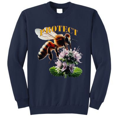 Honey Bee On Mint. Protect! Tall Sweatshirt