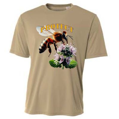 Honey Bee On Mint. Protect! Cooling Performance Crew T-Shirt