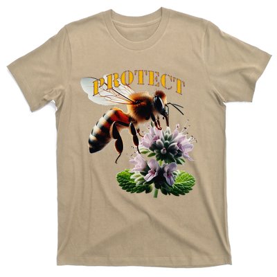 Honey Bee On Mint. Protect! T-Shirt