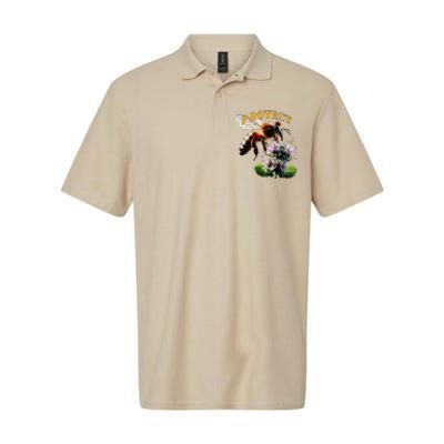 Honey Bee On Mint. Protect! Softstyle Adult Sport Polo