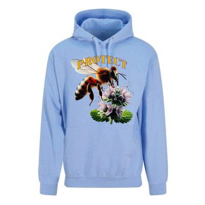 Honey Bee On Mint. Protect! Unisex Surf Hoodie